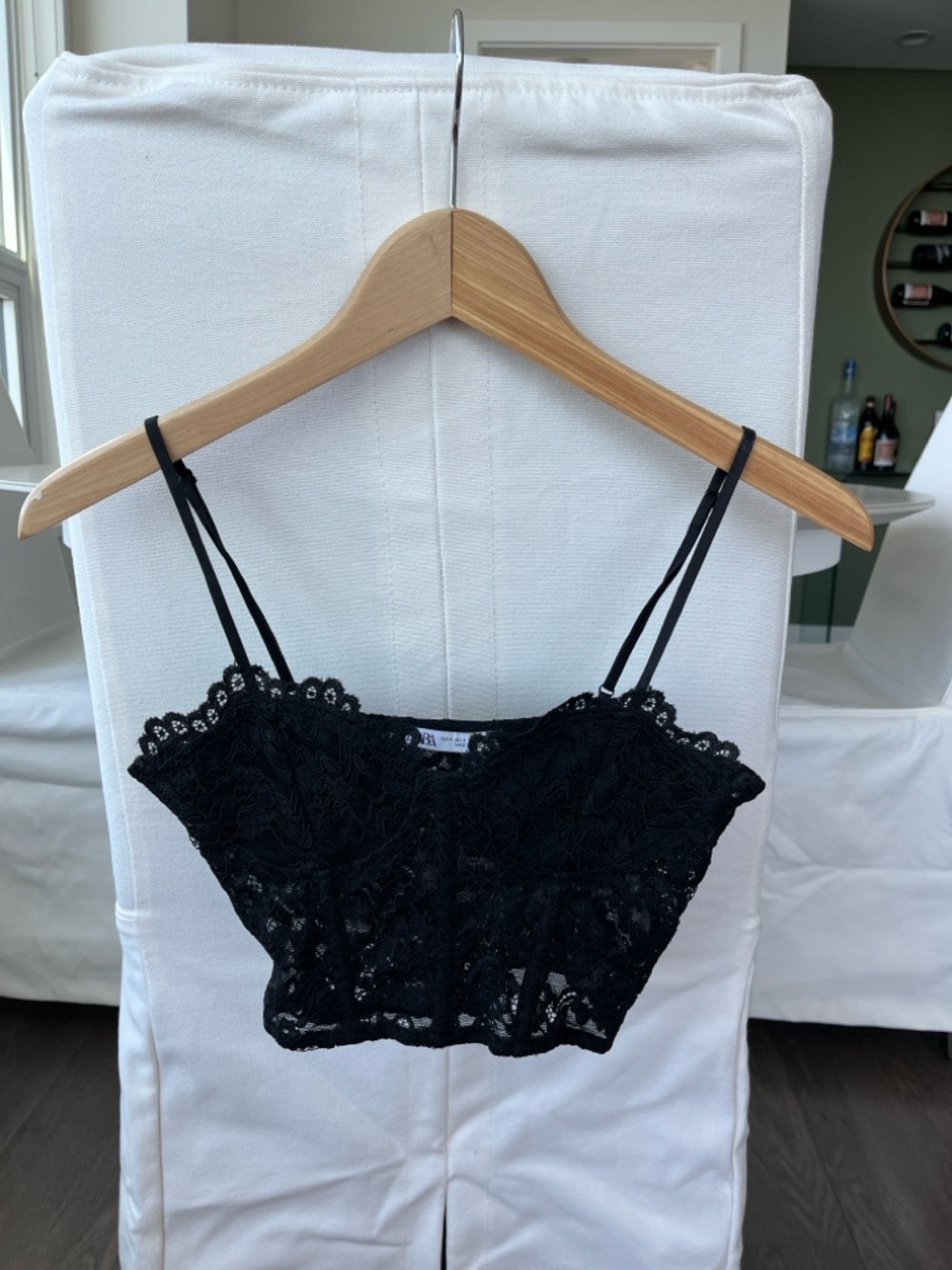 Zara Black Lace Cropped Bralette - Picture 7 of 8
